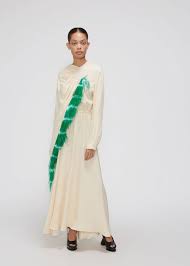 Dries Van Noten Long Sleeve Feather Gown Feather Gown Gowns Long Gown