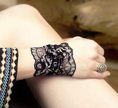 It shows that there is strongest bond between them. Amazon Com Lace Wrist Cuff Bracelet Black And White Cross Dyed Two Toned Handmade Products