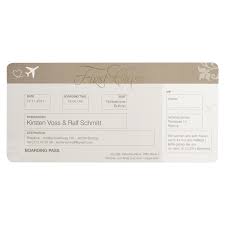 So zieht sich ein design und eine farbe durch ihre papeterie im bereich hochzeitskarten und zeugt. Ausgefallene Hochzeitseinladung Als Flugticket Boarding Pass