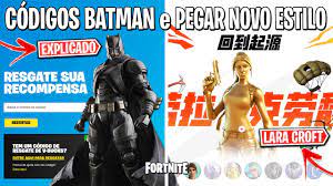 fortnite codigos do novo batman lara croft dourada e atualizacao 16 20 youtube