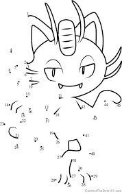Visit our page for more coloring! Alola Meowth Pokemon Sun And Moon Dot To Dot Pokemon Coloring Pages Pokemon Coloring Pokemon