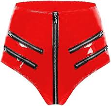 パンティー PVC レザー ラテックス ショーツ セクシー 下着 ジッパー クロッチ ブリーフ エロ セクシー ランジェリー,白,M パンティー  PVC レザー ラテックス ショーツ セクシー 下着 ジッパー クロッチ ブリーフ エロ セクシー ランジェリー,ライト 女性用 ジッパー ...