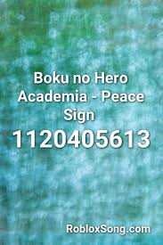 Launch the boku no roblox game on your device. Boku No Hero Academia Peace Sign Roblox Id Roblox Music Codes In 2021 Boku No Hero Academia Roblox Peace