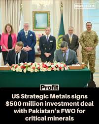Partnership will begin with the export of readily available minerals from  Pakistan, including antimony, copper, gold, tungsten, and rare earth  elements; NLC signs an MoU with Mota-Engil Group Read:  https://profit.pakistantoday.com.pk/2025/09/08 ...