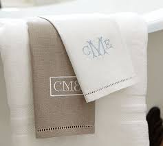 linen hemstitch guest hand towels set
