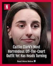 WNBA star Caitlin Clark could really improve her fashion game if she  invested in a good tailor and an ironing board, as proven by her odd  vest-and-pants combo.