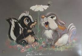 Contact bluebell florals in carlsbad on weddingwire. Disneyland Gallery Eric Robinson Signed Bambi Flower Thumper Concept Art Print 333776185