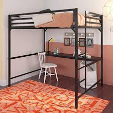 Check spelling or type a new query. Amazon Com Dhp Miles Metal Full Loft Bed With Desk Black Home Kitchen