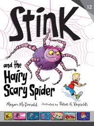 He ran over to his closet and pulled out the shoebox so he could check on his science experiment. Stink And The Hairy Scary Spider Brookline Booksmith