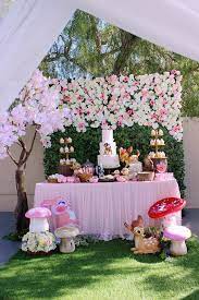 Bambi Inspired Woodland Birthday Party Kara S Party Ideas Baby Birthday Party Girl Woodland Birthday Party Birthday Party Decorations