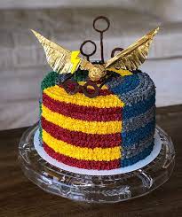Harry Potter Cake Idea Birthday Party Round Cake With Icing In Various House Colors Magenta Fo Harry Potter Desserts Harry Potter Theme Cake Harry Potter Cake