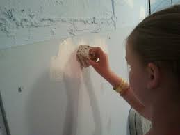 Step 2 use a matt white acrylic to apply the main cloud shape onto the wall with a sponge applicator. Pin On From Shelter To Studio A Transformation In Progress