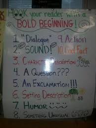 great anchor chart that shows bold beginnings it will be