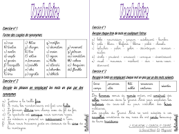 Le français sans fautes : Les Synonymes Laclassebleue