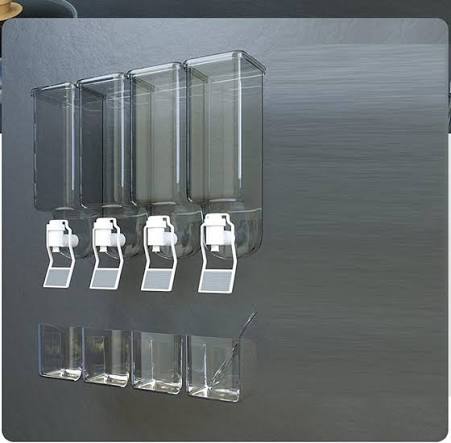 Amazon.com: Organizador de especias de montaje en pared, dispensador de almacenamiento de aceite y vinagre, caja de contenedor de especias, estante de pared para condimentos, almacenamiento de cocina para : Hogar y