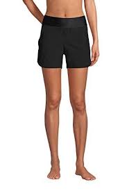 Lands End Women S 5 Quick Dry Elastic Waist Board Shorts Swim Cover Up Shorts With Panty Lands End Badeshorts Bademode Damen