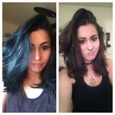 Dyed My Virgin Brown Hair With Manic Panic After Midnight And I Light Hair Color Cool Hairstyles Midnight Blue Hair