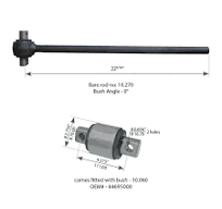 Fortpro Torque Rod with Bush Compatible with Hendrickson 340/400/460  Suspensions Replaces 46661 | F184221