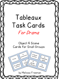 Teaching Drama Use These 24 Task Cards Of Objects And Scenes To Play A Fun Tableaux Game Students Get Into Drama Education Middle School Drama Teaching Drama
