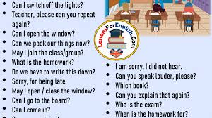 Post these classroom phrases spanish around your classroom to keep your students in the target language. 30 English Classroom Phrases Lessons For English