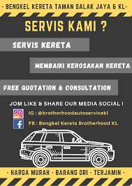Kebetulan masa keluar servis kereta, cuaca panas terik. Flyer Pertama Yang Kami Bengkel Kereta Brotherhood Kl Facebook