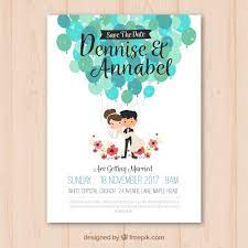 Download Wedding Invitation With Nice Couple For Free Cartoon Wedding Invitations Wedding Invitation Templates Wedding Invitation Message