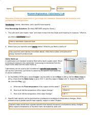 Click to see our best video content. Calorimetry Lab Activity C Pdf Name Date Student Exploration Calorimetry Lab Directions Follow The Instructions To Go Through The Simulation Respond Course Hero