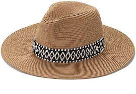 Straw Panama Beach Sun Hat Hat Traditional Wide Brimmed Fedora Cap Trilby For Men Women Upf 50 Coffee Wide Brim Fedora Beach Sun Hat Fedora Beach