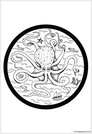 You could also print the picture using the print button above the image. European Octopus Mandala Coloring Pages Mandala Coloring Pages Coloring Pages For Kids And Adults