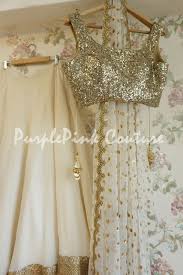 Shop the top 25 most popular 1 at the best prices! Ivory Georgette Lehenga Gold Sequins Blouse Customize