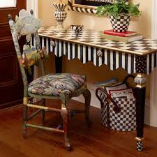Courtly Stripe Console Table Whimsical Painted Furniture Painted Furniture Mackenzie Childs Furniture