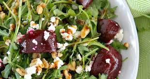 Balsamic Beet Salad With Arugula Goat Cheese And Walnuts Recipe Beet Salad Delicious Salads Yummy Salad Recipes