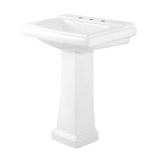Foremost Layton Pedestal Combo Bathroom Sink In White Fl 7337 8w The Home Depot Pedestal Sink Pedestal Basin Sink
