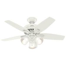 4.6 out of 5 stars. Home Garden Hunter 42 Newsome Low Profile Fresh White Ceiling Fan With Light Lamps Lighting Ceiling Fans