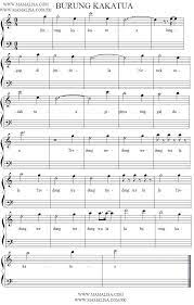 Burung Kakak Tua Malaysia Sheet Music Music Corner Childrens Songs