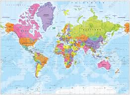 Poland, denmark, switzerland, netherlands, austria, belgium, luxembourg, france and czech republic. Digital World Map Political In German 1318 The World Of Maps Com