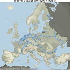 European Inland Waterway Network Maps On The Web Cartography Map Historical Maps Map