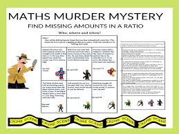 The innocents will need to run, hide, and evade the murderer and hopefully eventually use your sleuthing skills to figure out the sheriff seeks to work with the innocents to discover who the murderer ends up being. Maths Murder Mystery Missing Value In A Ratio Teaching Resources