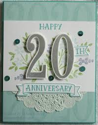 These gifts ideas include traditional 1 year anniversary gifts (read: 20th Anniversary Number Of Years By Jreks Cards And Paper Crafts At Splitcoaststampe Anniversary Cards Handmade 20th Anniversary Cards 50th Anniversary Cards