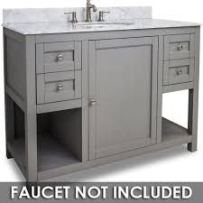 Ariel and virtu bath vanity sets make bathroom design easy and include several components like the vanity, side cabinets, basin and mirror, or the vanity, basin, countertop and faucet. Large Bathroom Vanities Vanity 48 X 22 X 36 In Grey With White Top Jeffrey Alexander Van103 48 T