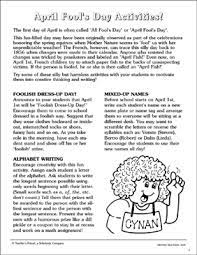 April Fool S Day Printable Activities Games For Elementary Students