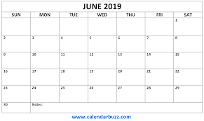 June 2019 Calendar Monthly Printable Calendar Printables Monthly Template Monthly Calendar Printable