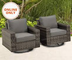I Found A Shadow Creek 2 Piece All Weather Wicker Swivel Glider Chairs Set At Big Lots For Le Swivel Glider Chair Outdoor Swivel Chair Big Lots Patio Furniture