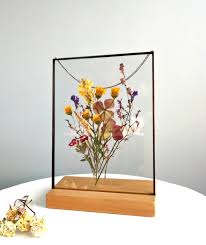 The cool set is suitable as housewarming gift this handmade frame is made using natural pressed Framed Bouquet Pressed Flower Art Float Botanical Frame Stain Etsy Pressed Flowers Frame Pressed Flowers Floating Flowers
