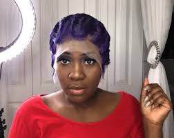 Deep Dark Purple Lace Front Finger Waves