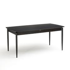 Terraneo table de repas extensible alungo 120 x 80 cm finition effet marbre noir. Table Repas Extensible Chene 6 8 Couverts Nochy Noir La Redoute Interieurs La Redoute