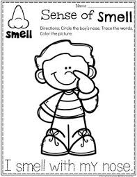 Sense Of Smell Coloring Page For Preschool Senses Preschool My Five Senses Senses