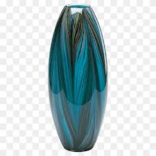 The stunning colors of blue peacock feather flows through this flower vases decorative for tables. Peacock Vase Glass Cyan Vase Blue Navy Blue Color Png Pngwing