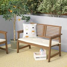 Langley Street Arianna Meranti Wooden Garden Bench Reviews Wayfair