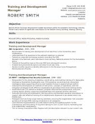 Training And Development Manager Resume Samples Qwikresume